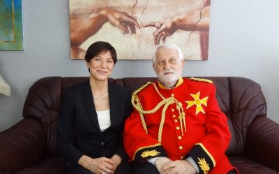 Protector Ann-Sofie Hammarbäck and Grand Master Sandor A Markus, of the SIOSG